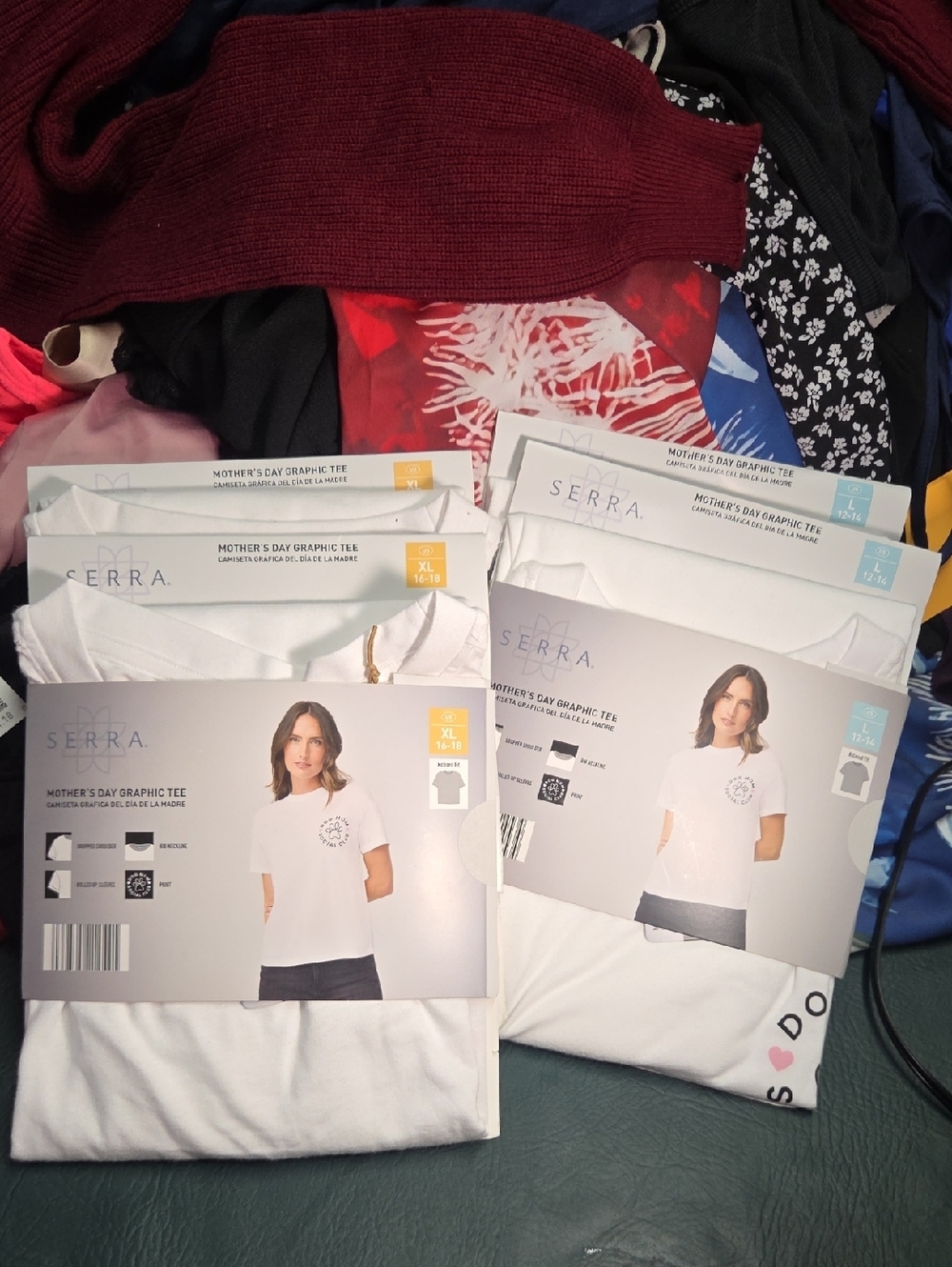 Serra White Mother's Day Graphic Tee Pack